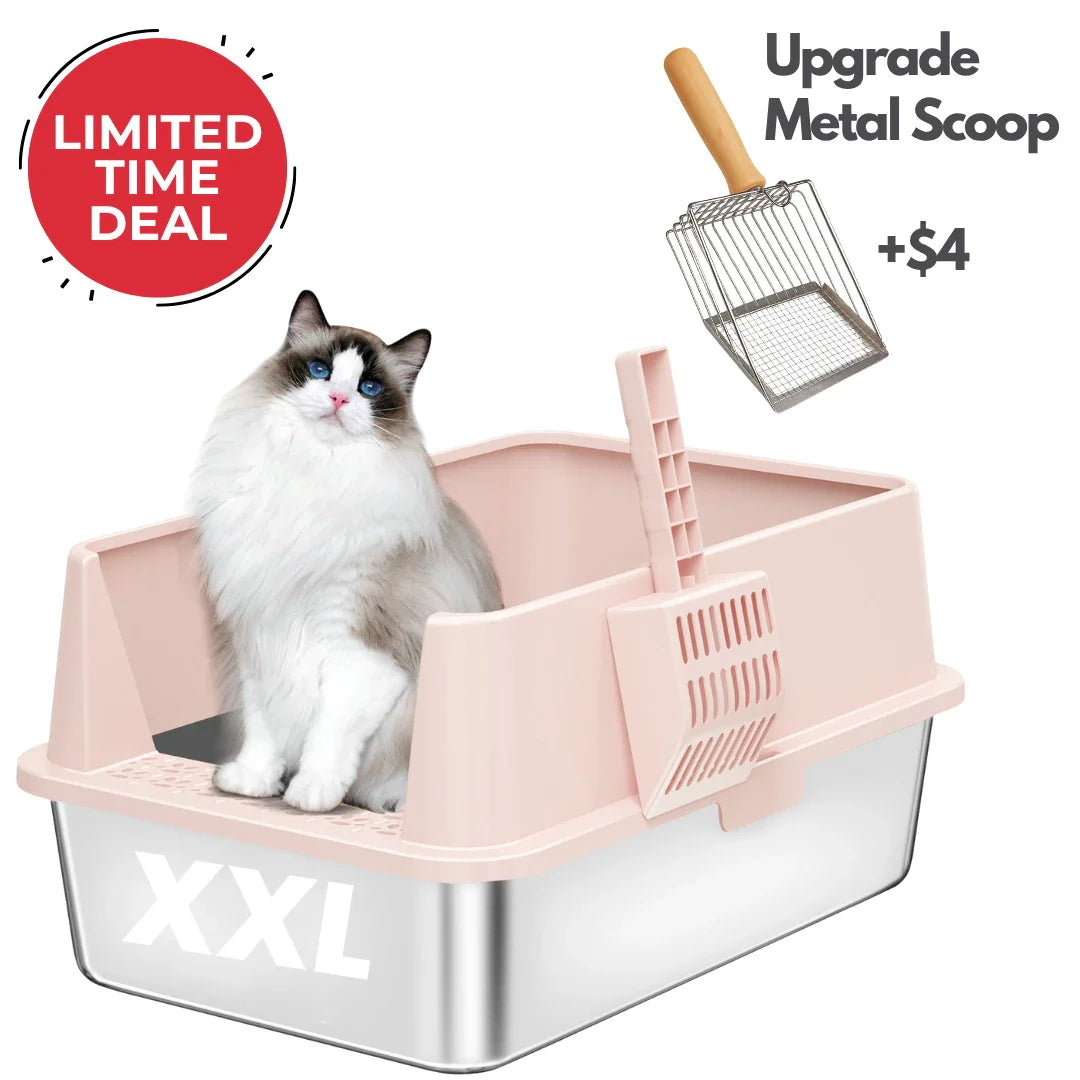 XXL Stainless Steel Cat Litter Box