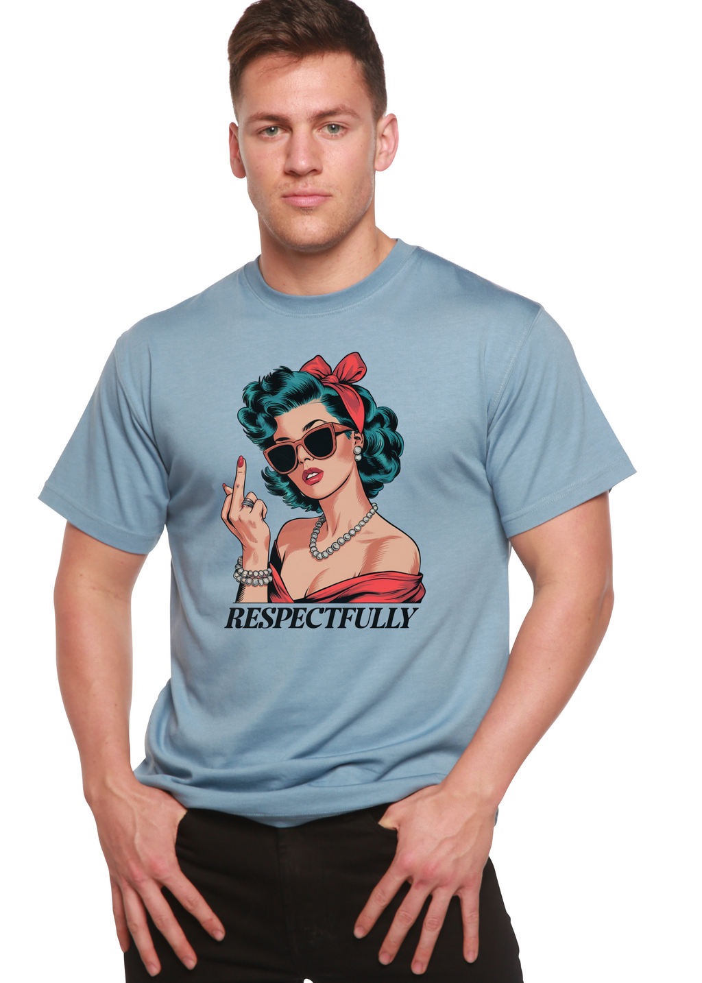 Respectfully Middle Finger Bamboo T-Shirt