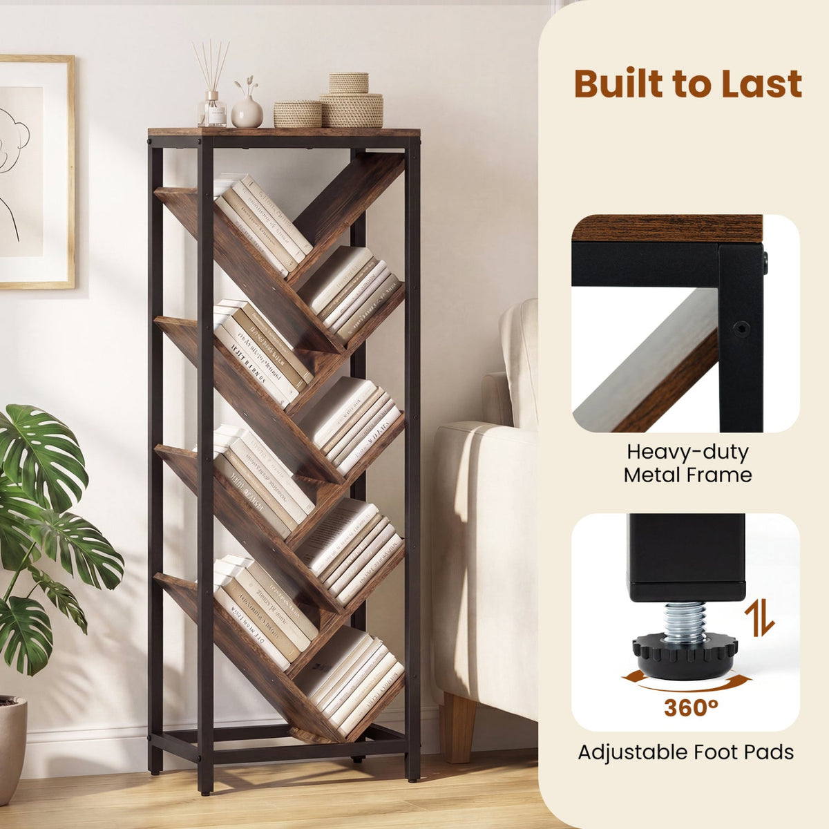 9-Tier Tree Bookshelf