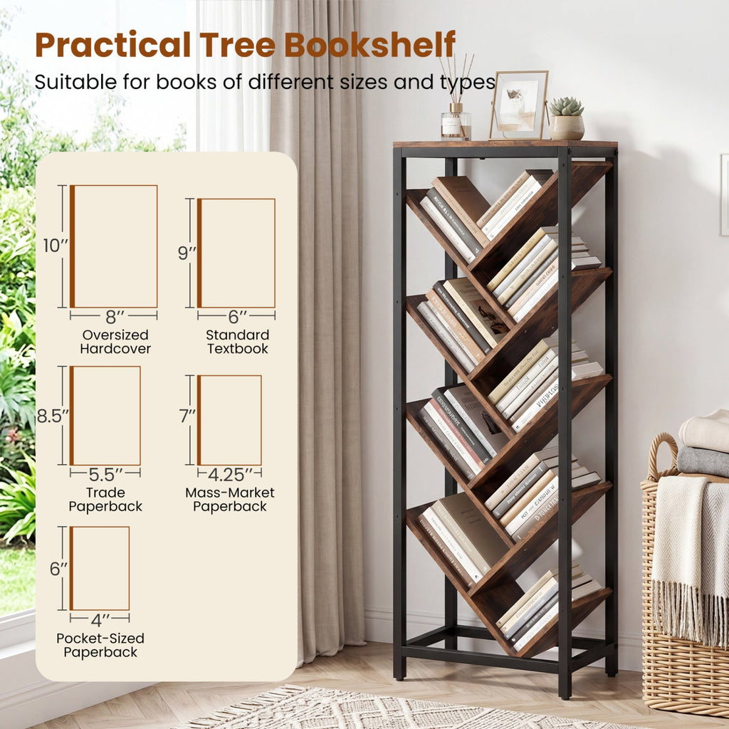 9-Tier Tree Bookshelf