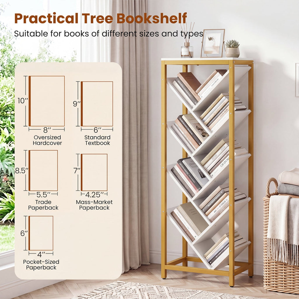 9-Tier Tree Bookshelf