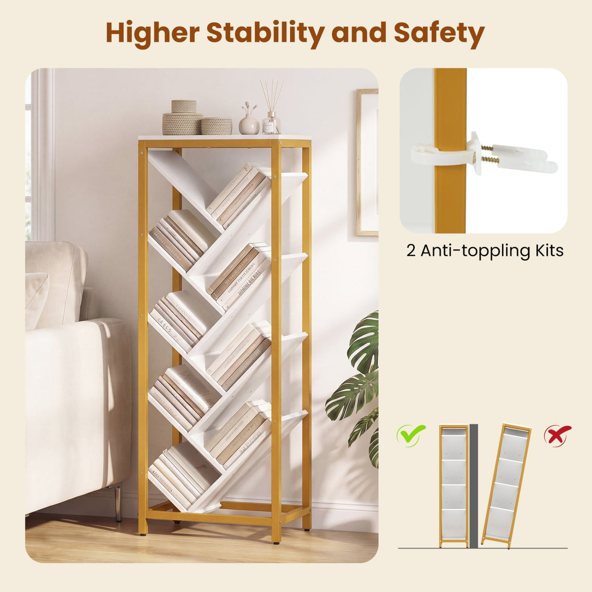 9-Tier Tree Bookshelf