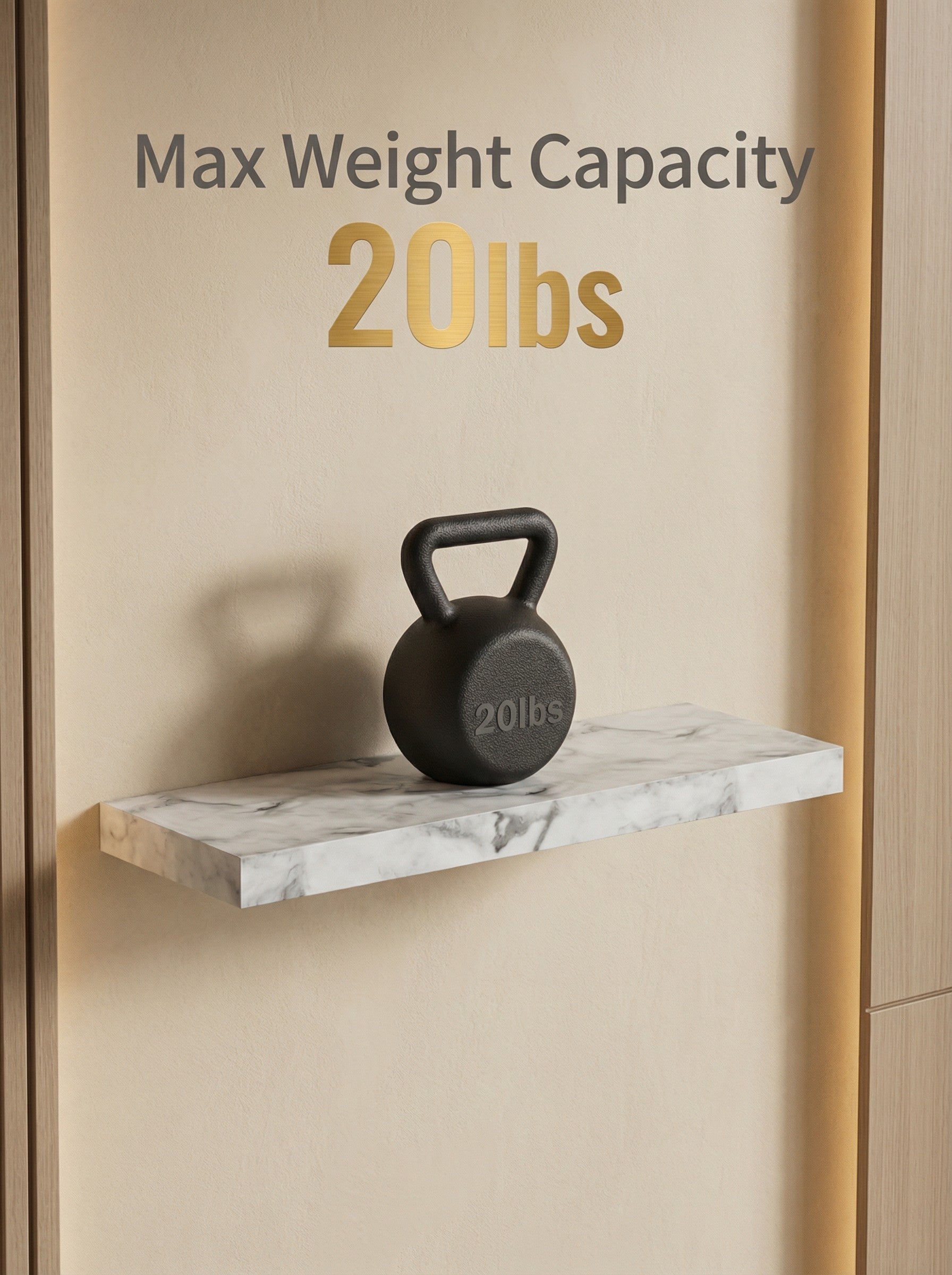 Floating Wall Shelves Set of 4 – 15.8", 20 lbs Capacity, Invisible Brackets | Black, Grey, Silver, Rustic