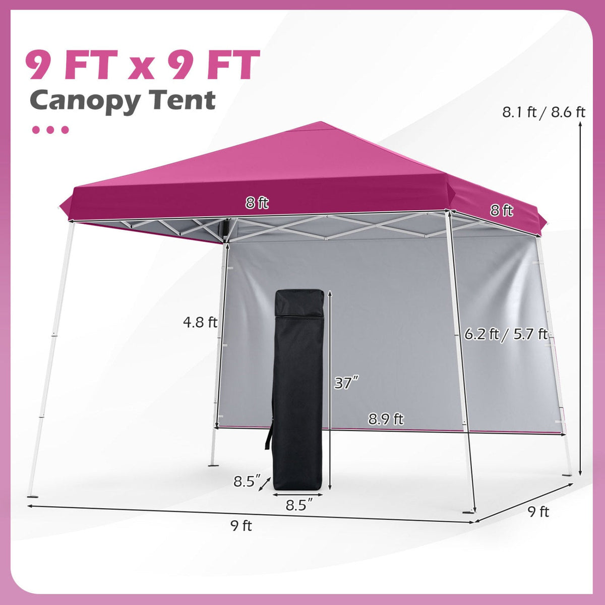 9x9 ft Pop-Up Canopy Tent