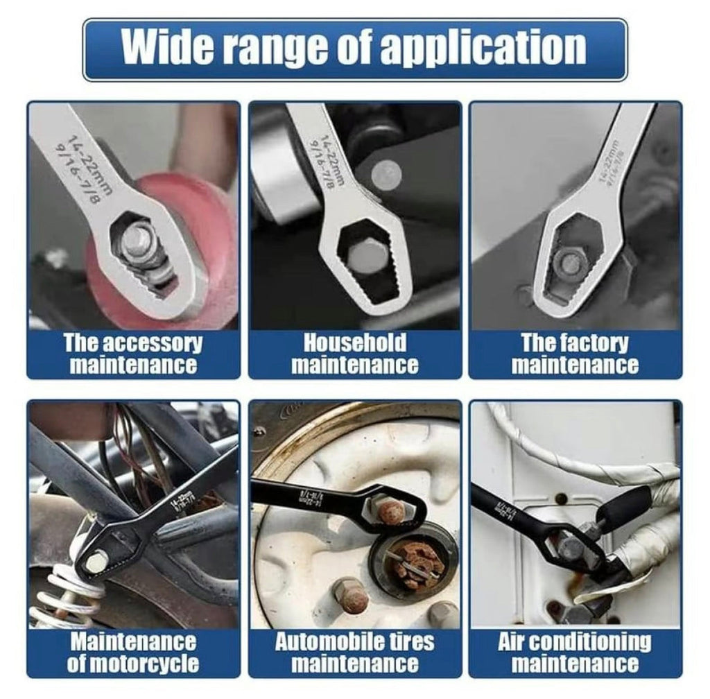 AutoGrip Self-Tightening Universal Torx Wrench | Double-Head Adjustable Spanner