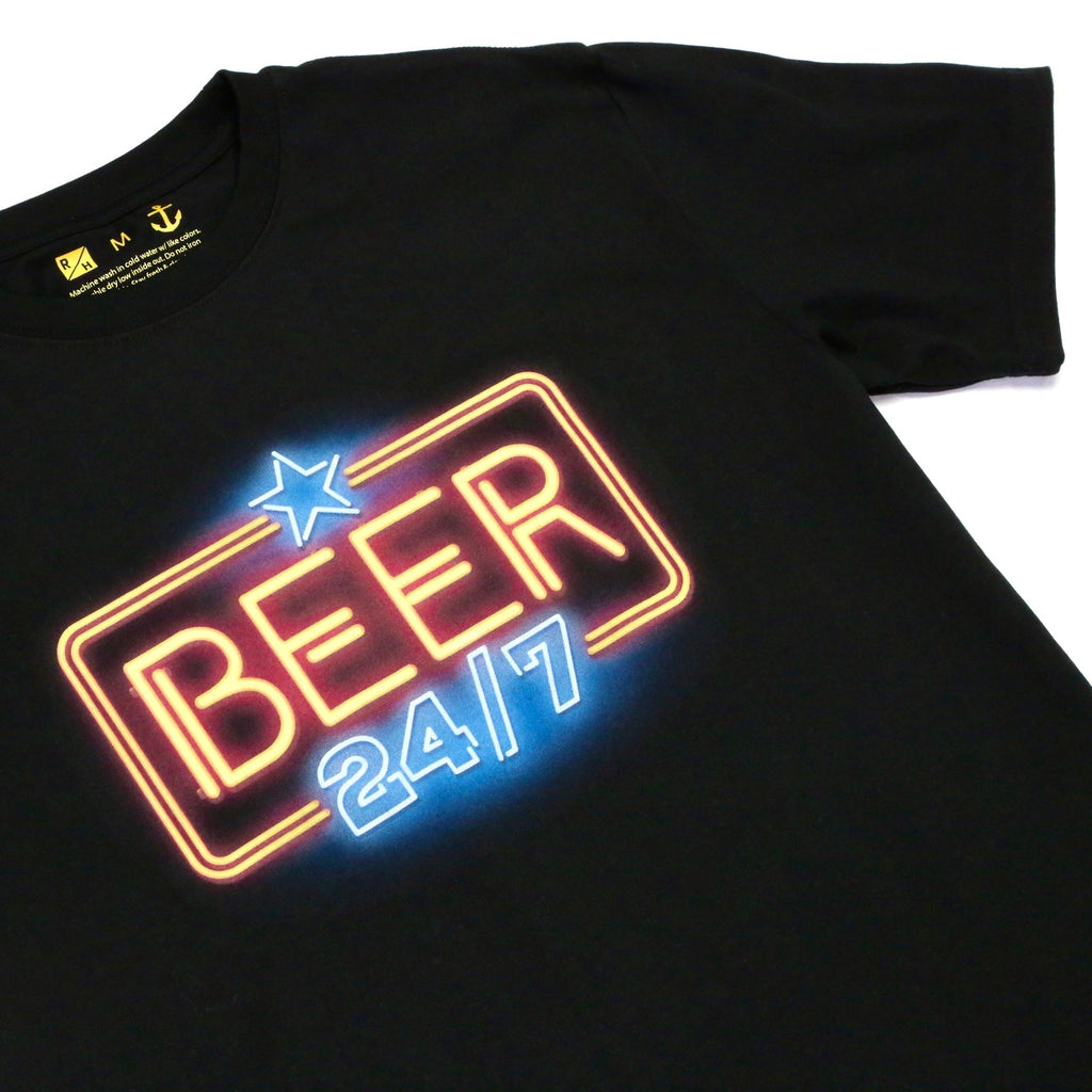 Beer 24/7 T-Shirt – Black | Richmond Hood Company