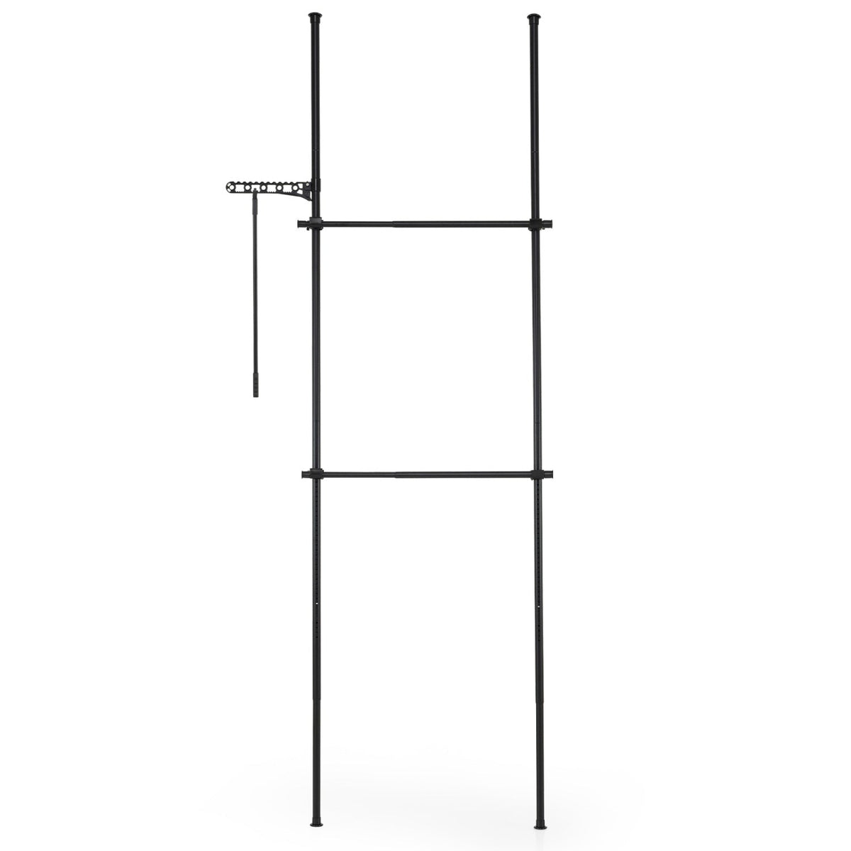 Floor-to-Ceiling Clothes Rack with 2 Hanging Bars