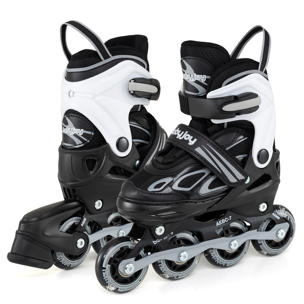 Adjustable Kids' Inline Skates with Light-Up Wheels