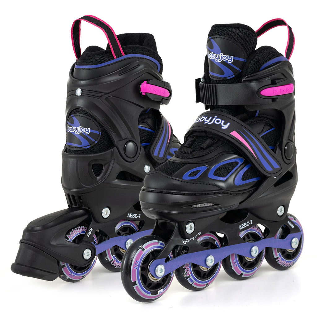 Adjustable Kids' Inline Skates with Light-Up Wheels