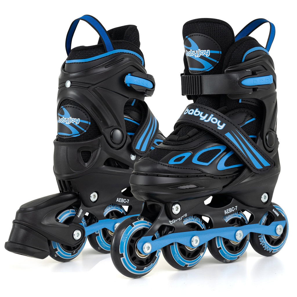 Adjustable Kids' Inline Skates with Light-Up Wheels
