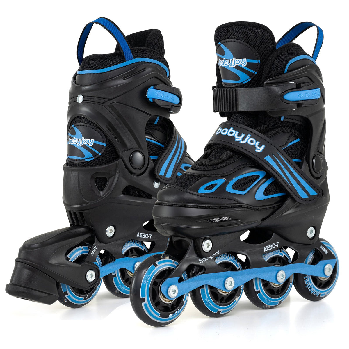 Adjustable Kids' Inline Skates with Light-Up Wheels