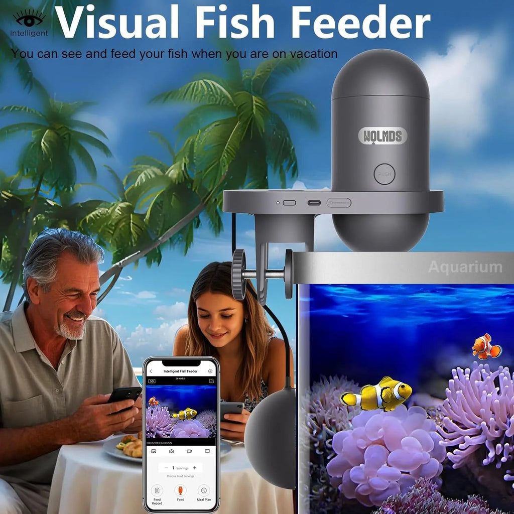 Automatic Fish Feeder with WiFi & 2.5K HD Camera