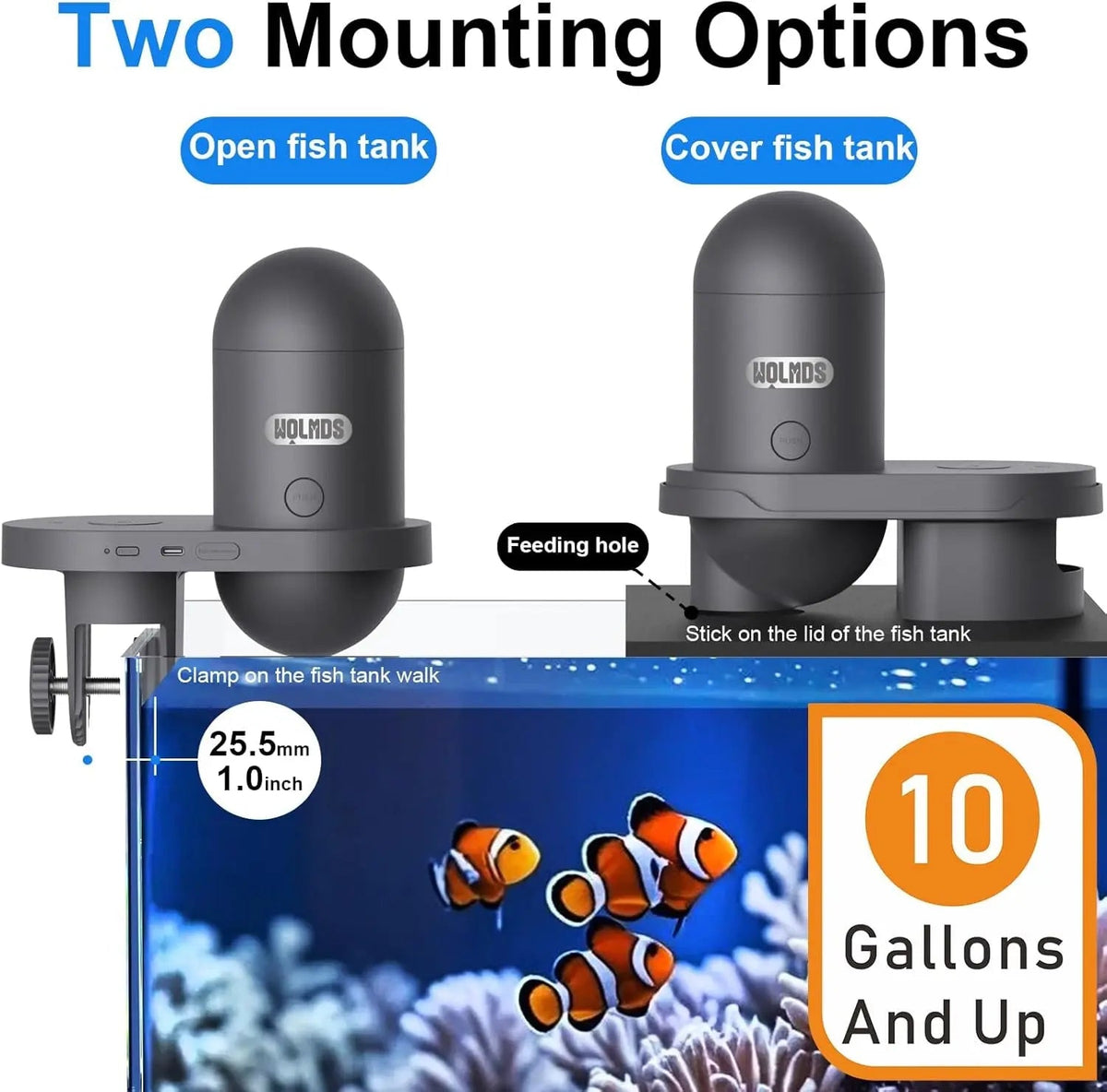 Automatic Fish Feeder with WiFi & 2.5K HD Camera