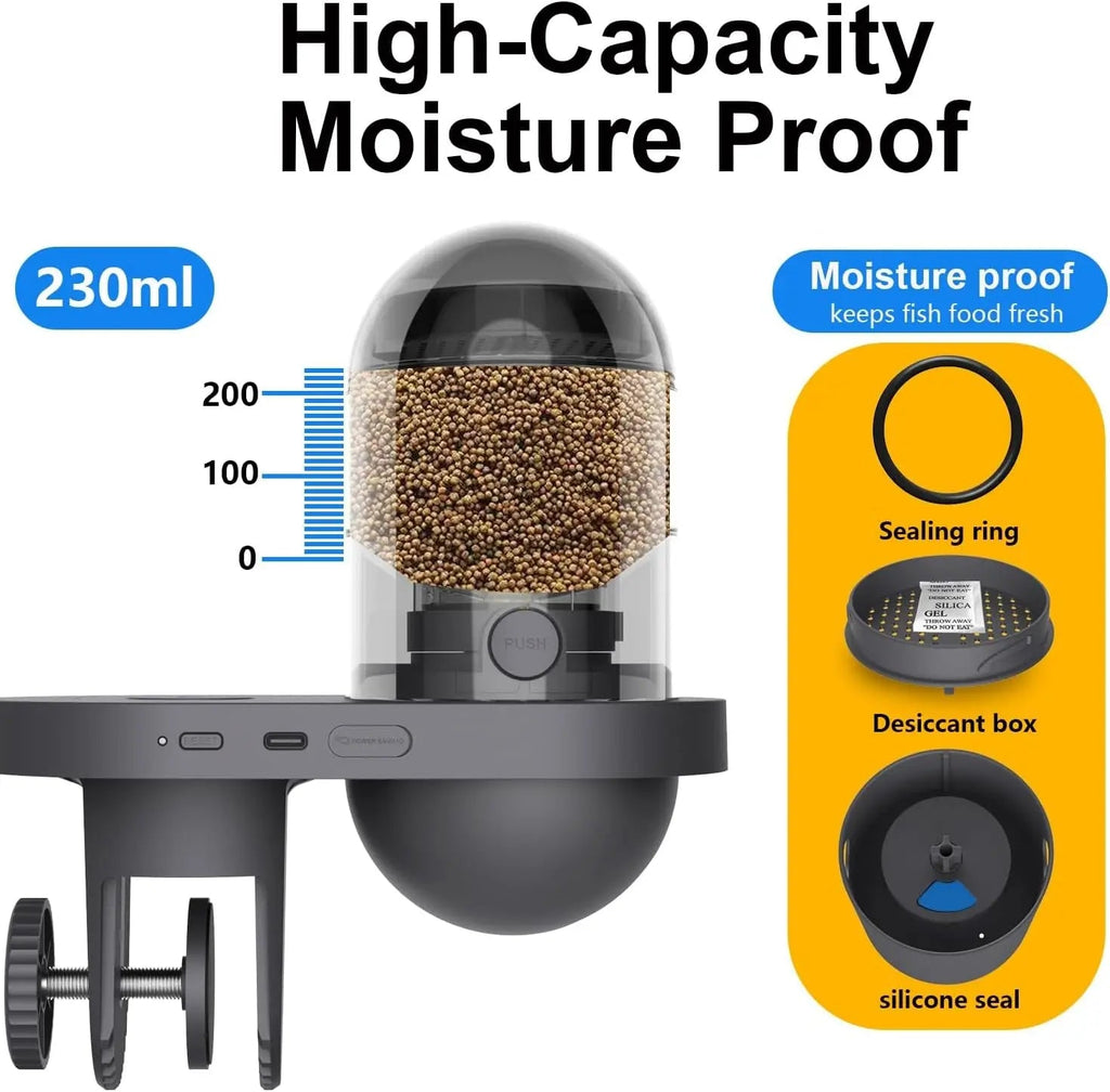Automatic Fish Feeder with WiFi & 2.5K HD Camera