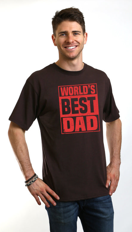 World's Best Dad Men's Bamboo Viscose & Organic Cotton Short Sleeve Graphic T-Shirt