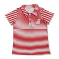 Red Stripe Dog Flag 4th of July Short Sleeve Polo Shirt