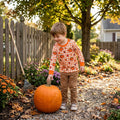 Plaid Pumpkin Long-Sleeve Fall Shirt