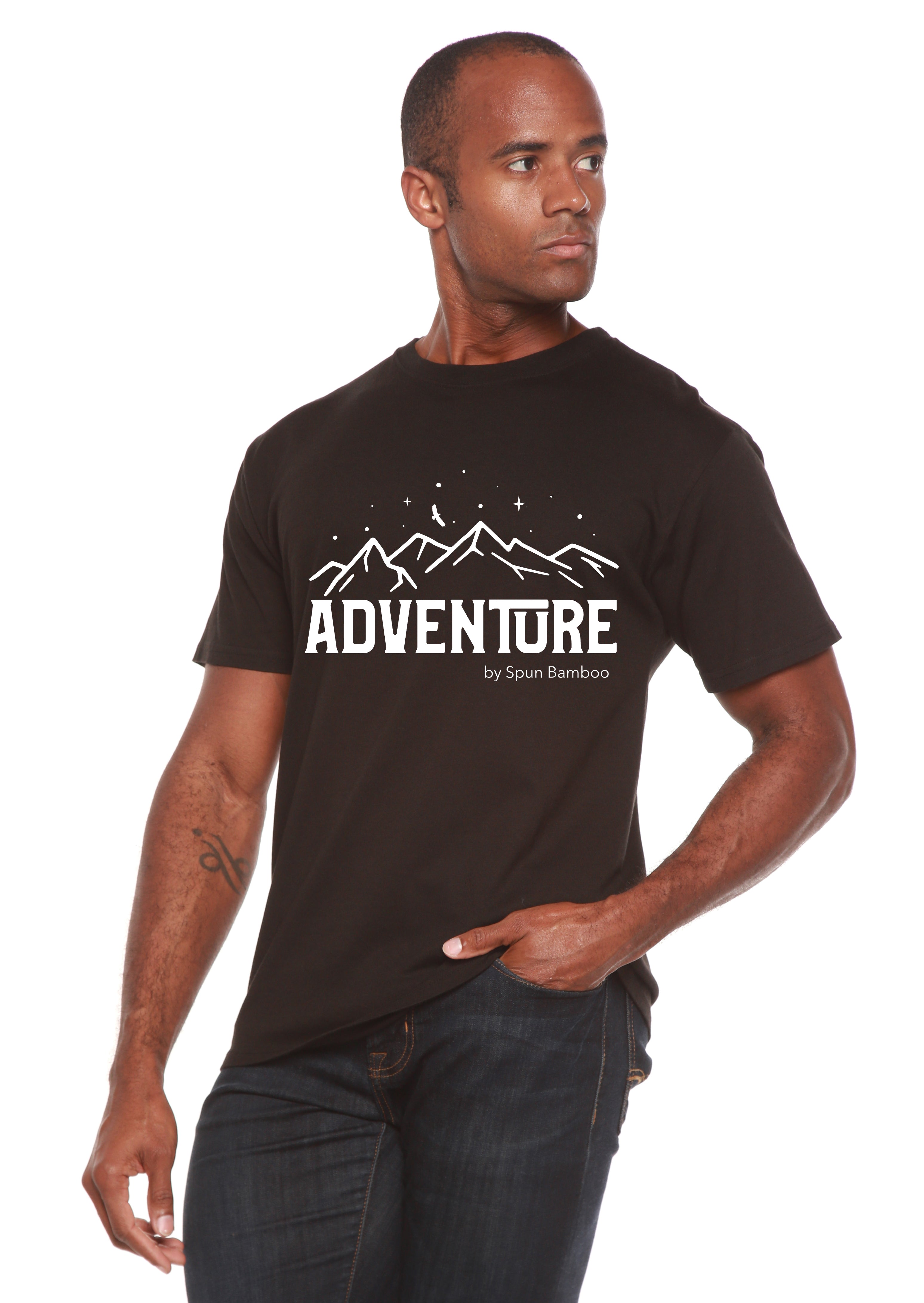 Spun Bamboo Men's Adventure Printed Bamboo Viscose & Organic Cotton T-Shirt