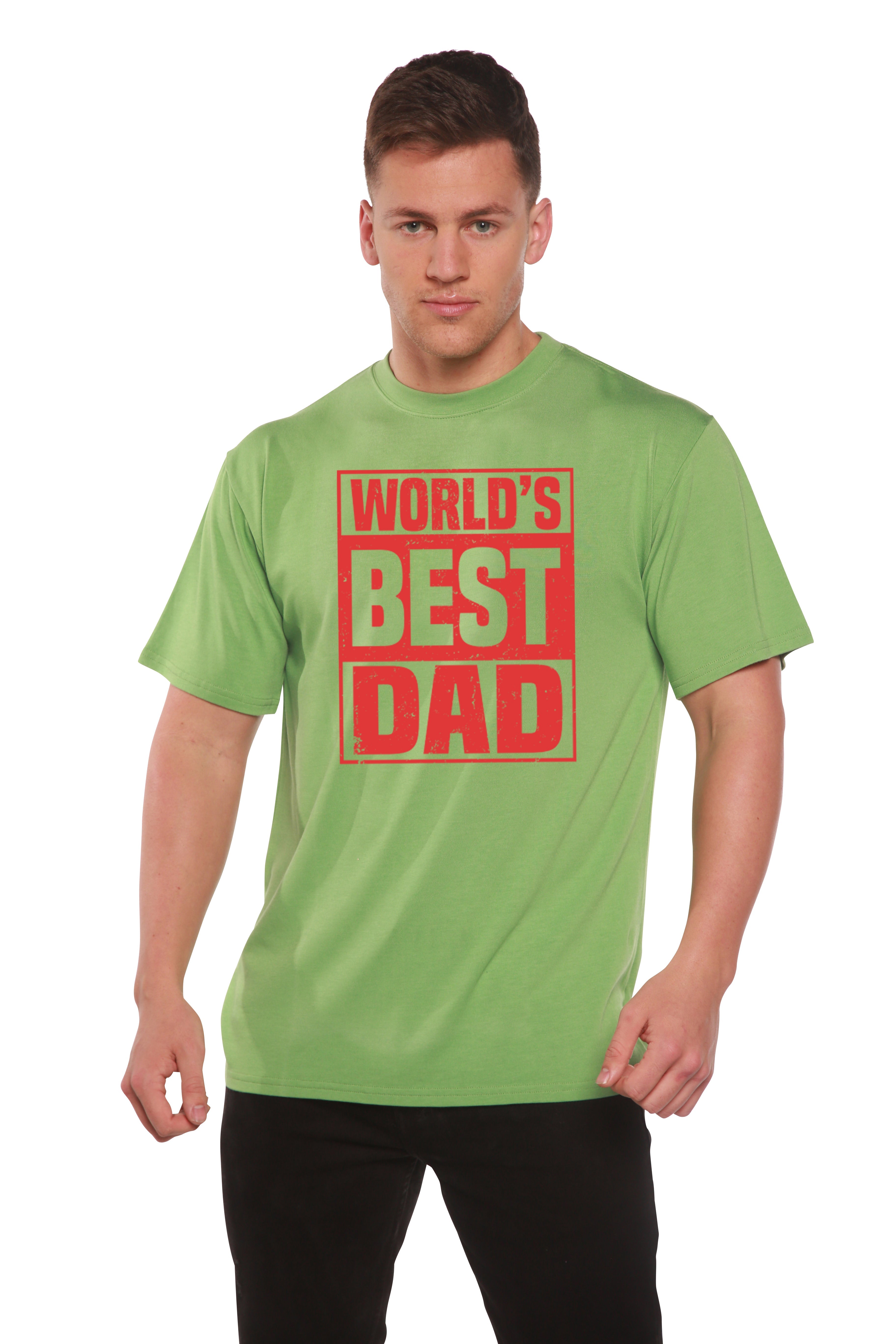 World's Best Dad Men's Bamboo Viscose & Organic Cotton Short Sleeve Graphic T-Shirt