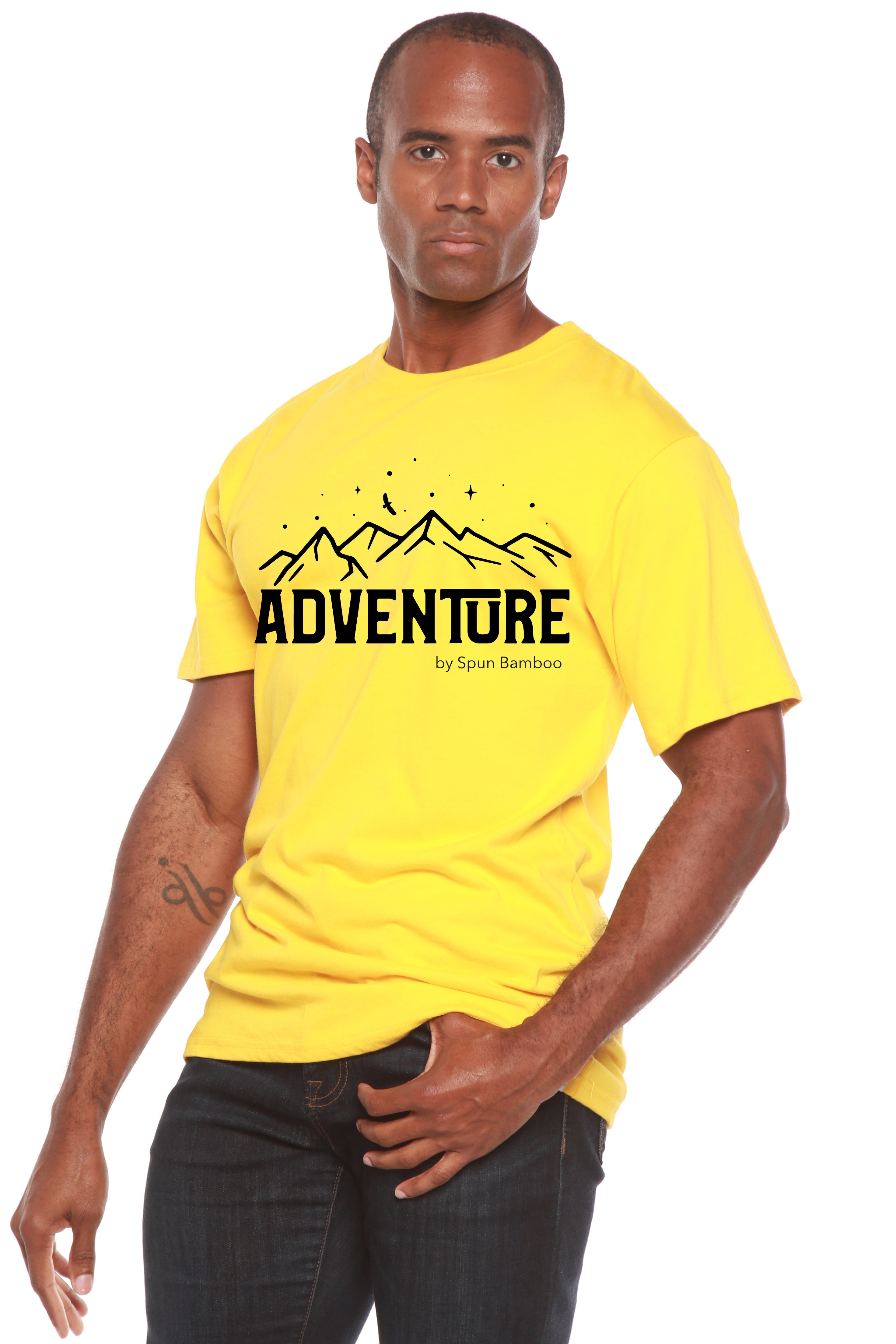 Spun Bamboo Men's Adventure Printed Bamboo Viscose & Organic Cotton T-Shirt