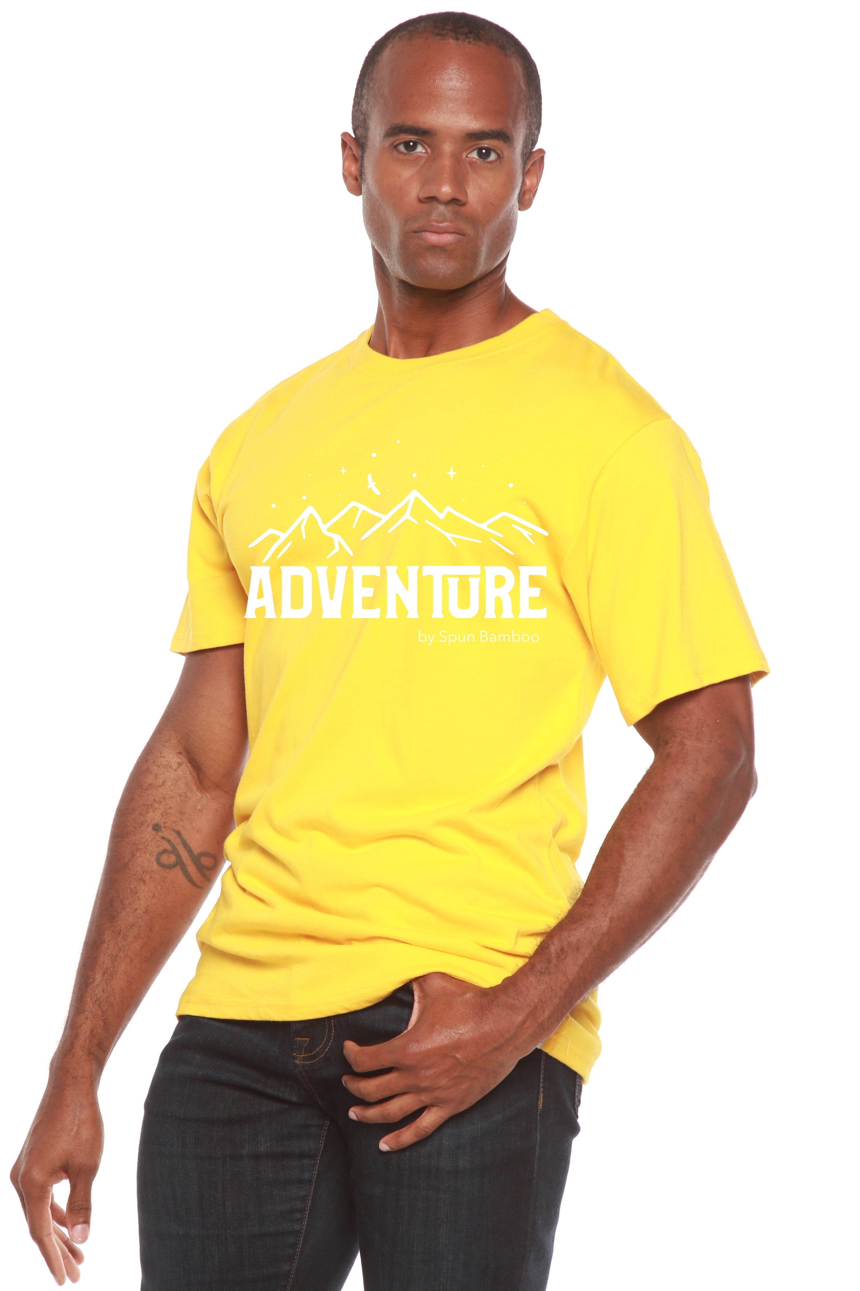 Spun Bamboo Men's Adventure Printed Bamboo Viscose & Organic Cotton T-Shirt