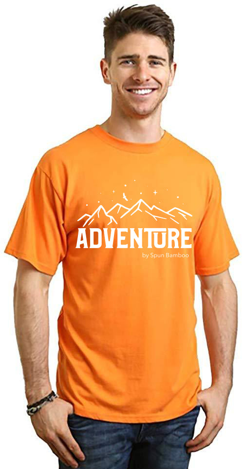 Spun Bamboo Men's Adventure Printed Bamboo Viscose & Organic Cotton T-Shirt
