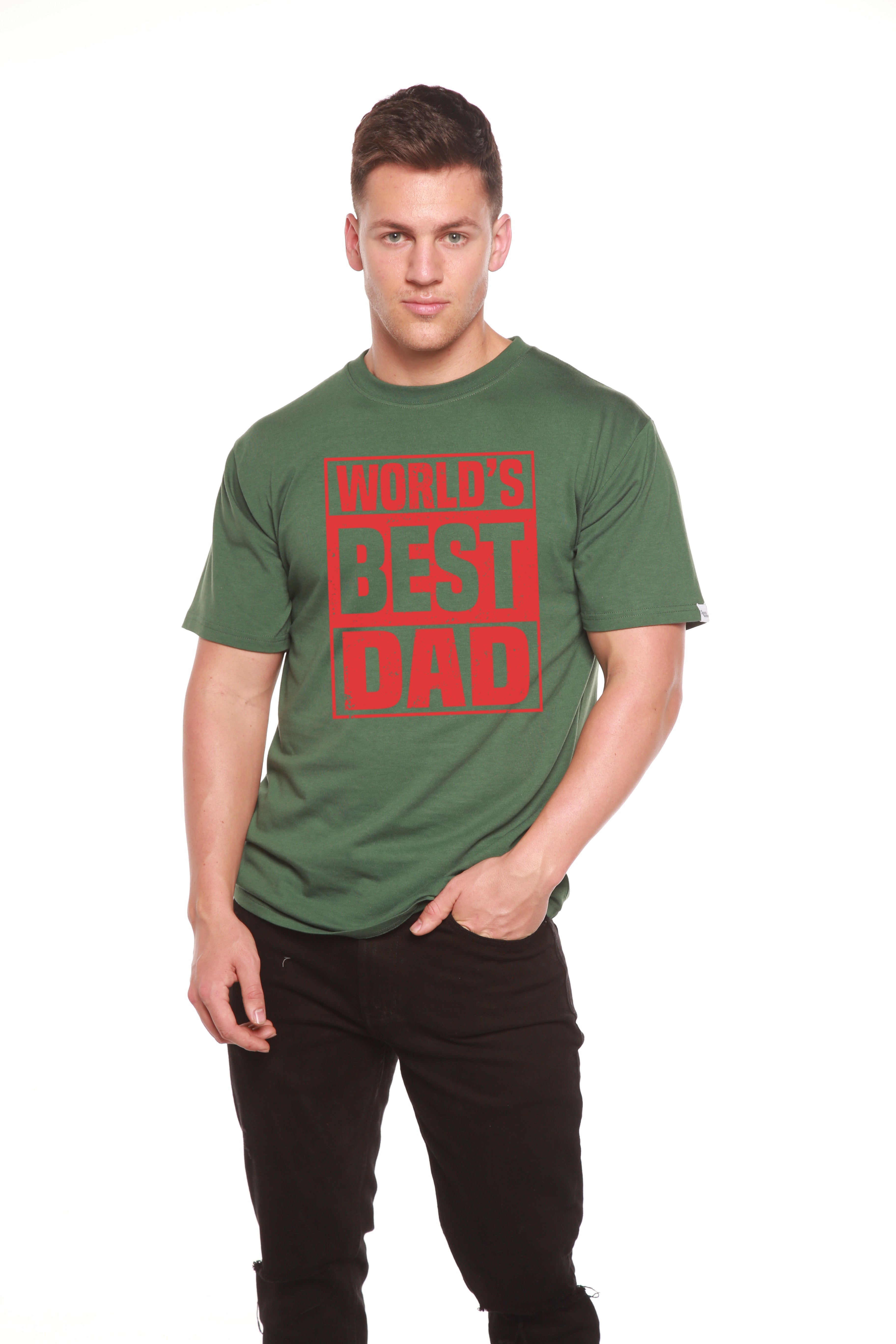 World's Best Dad Men's Bamboo Viscose & Organic Cotton Short Sleeve Graphic T-Shirt