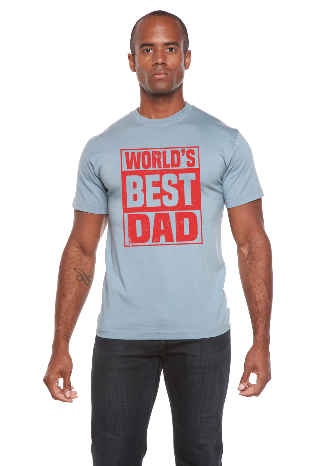 World's Best Dad Men's Bamboo Viscose & Organic Cotton Short Sleeve Graphic T-Shirt