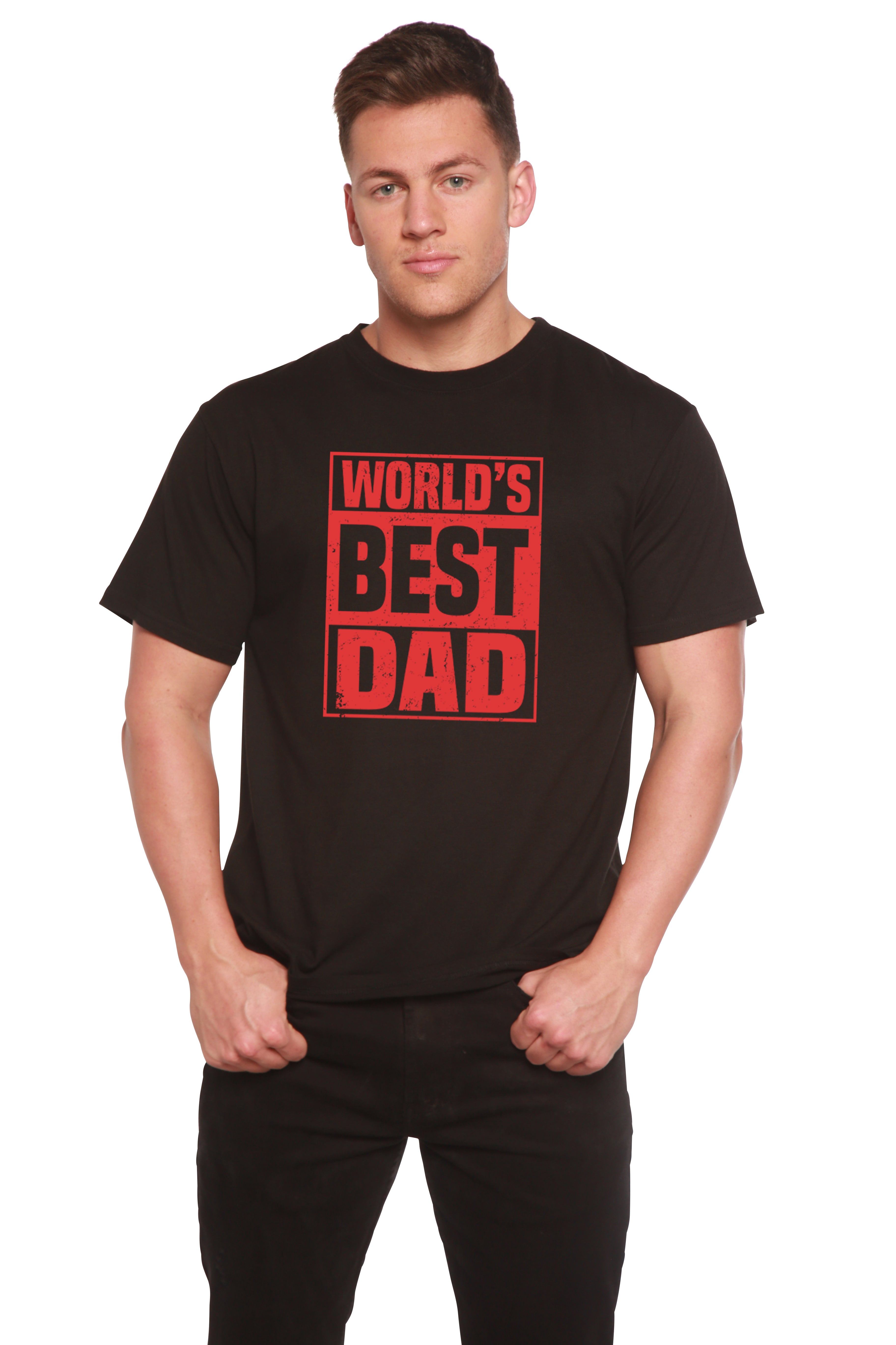 World's Best Dad Men's Bamboo Viscose & Organic Cotton Short Sleeve Graphic T-Shirt