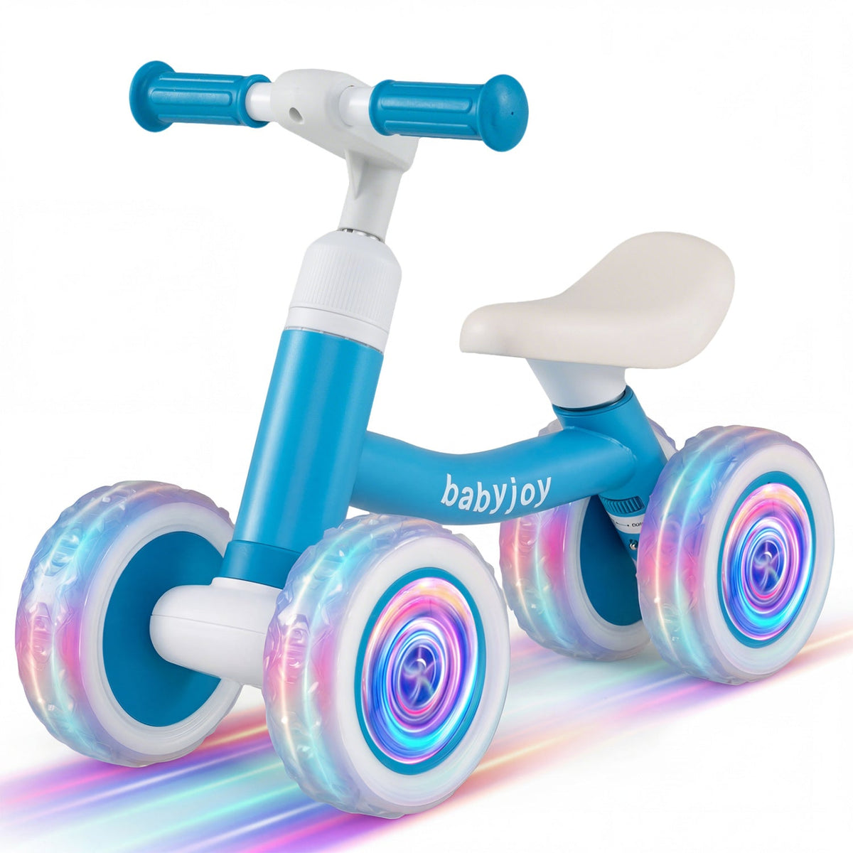 4-Wheel Baby Balance Bike with Light-Up Wheels