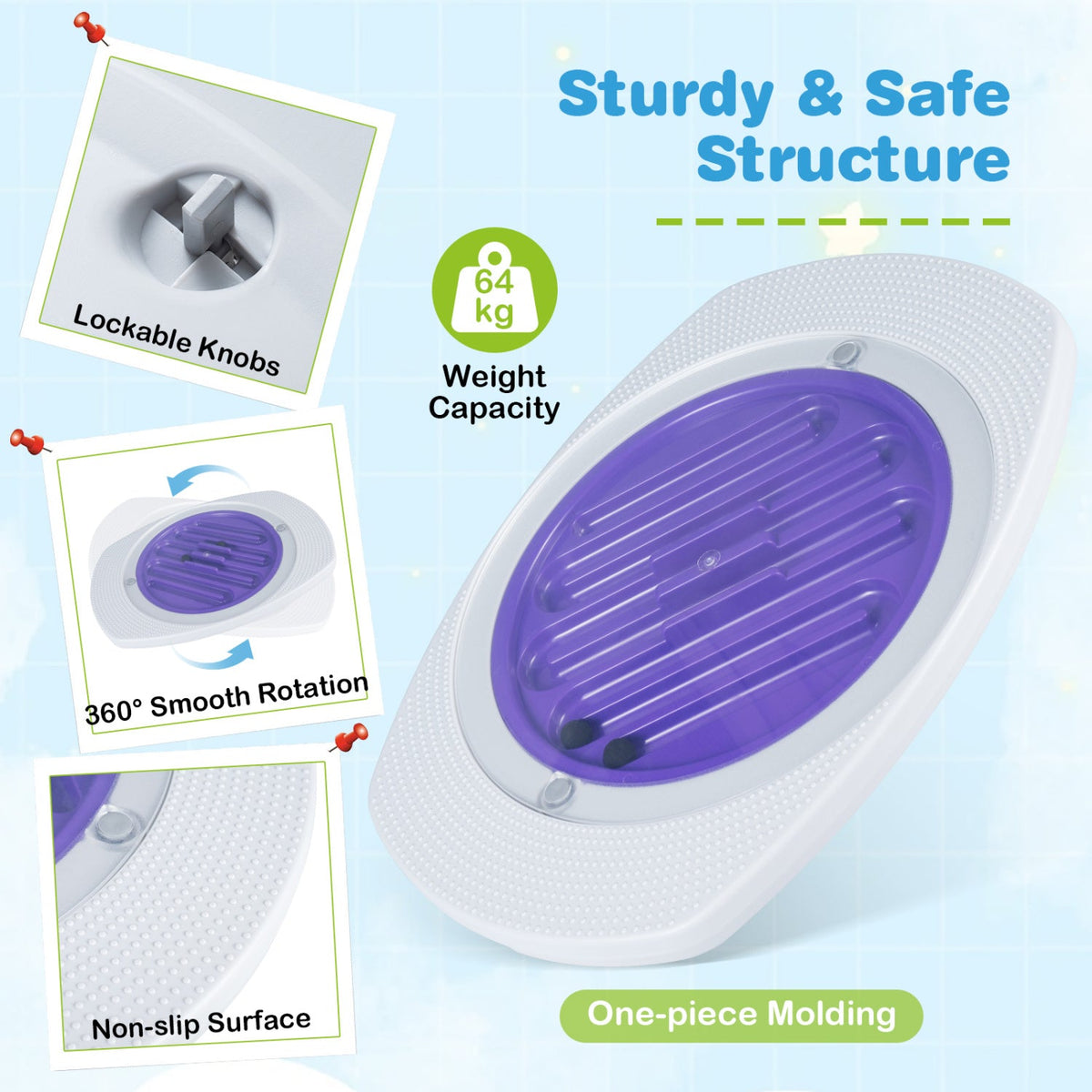 Kids Balance Board with 3 Swappable Maze Discs & 2 Ball Types
