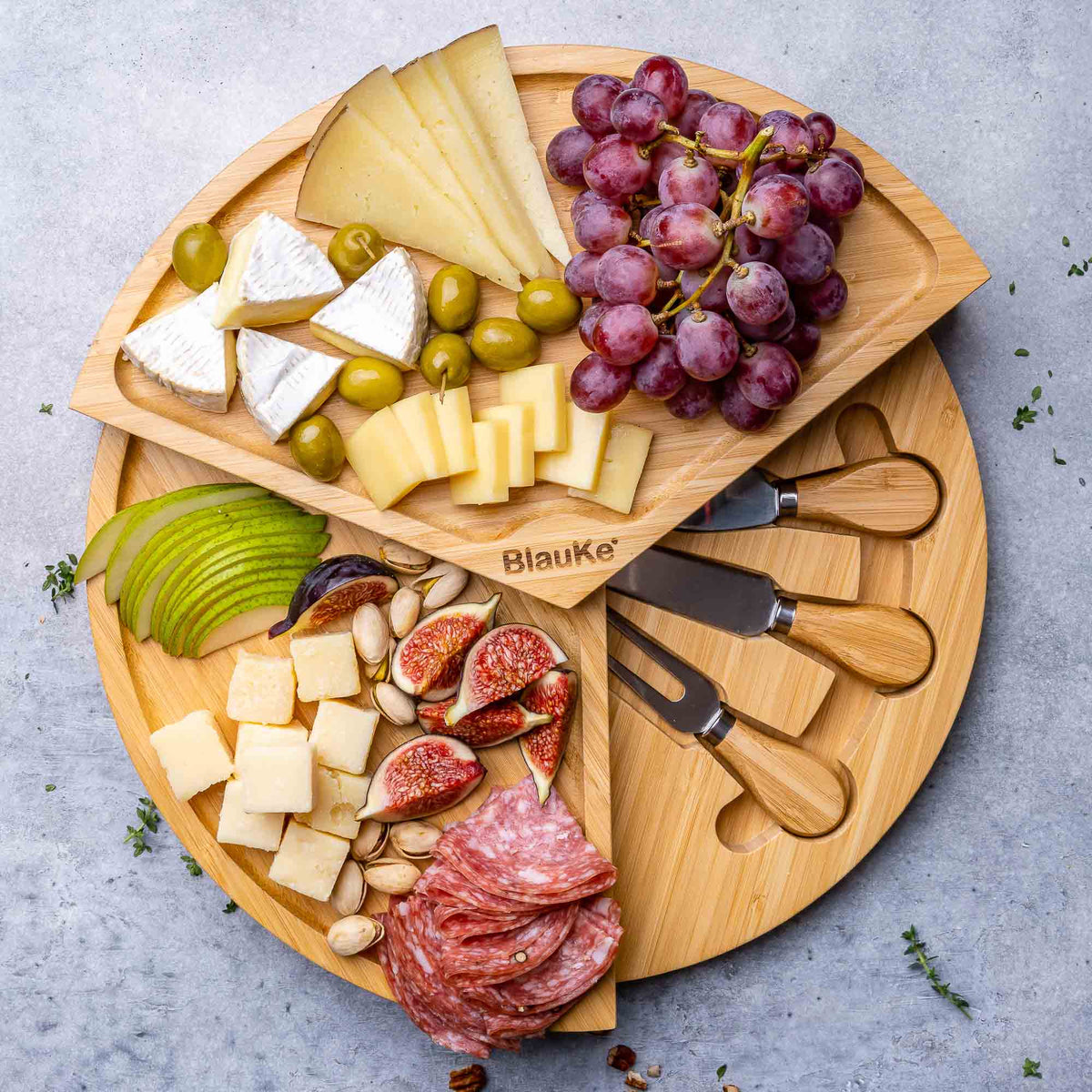 Bamboo Cheese Board & Knife Set