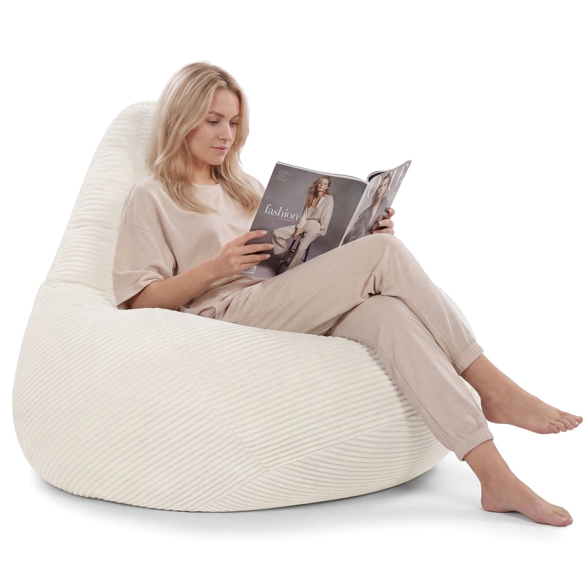 Corduroy Bean Bag Chair for Adults