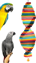 Bird Chew Toy with Wooden Blocks