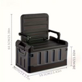 Foldable Camping Stool with Backrest and Storage Bag