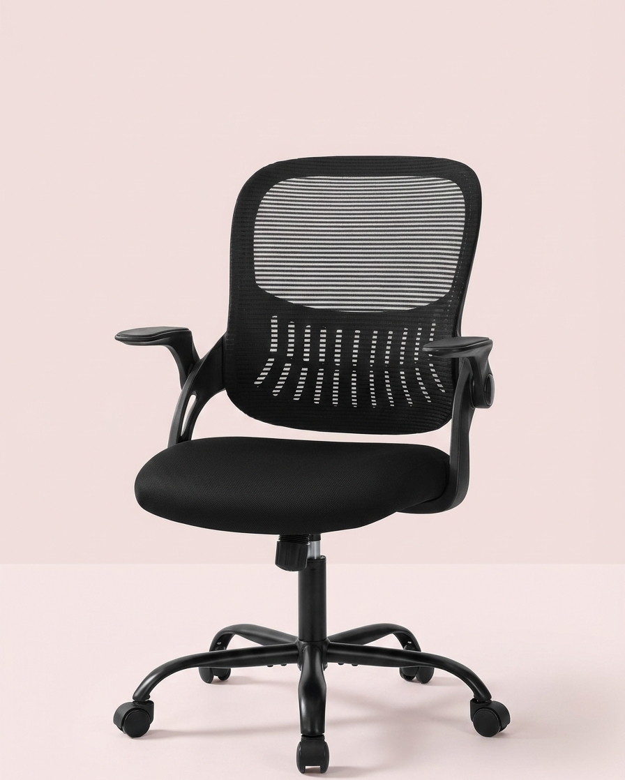 Ergonomic High-Back Mesh Office Chair – Adjustable Lumbar Support & Headrest | Grey, Black, Pink