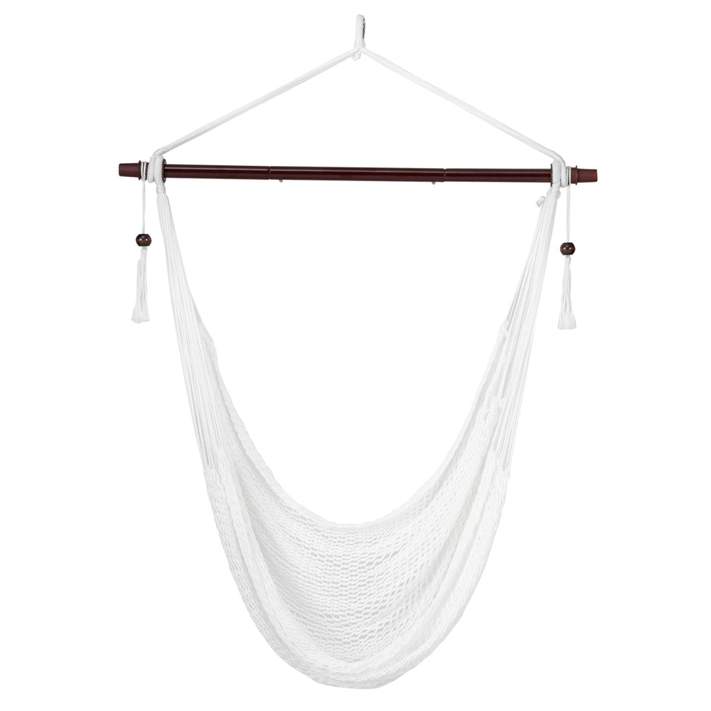 Caribbean Rope Hammock Chair with Metal Spreader Bar