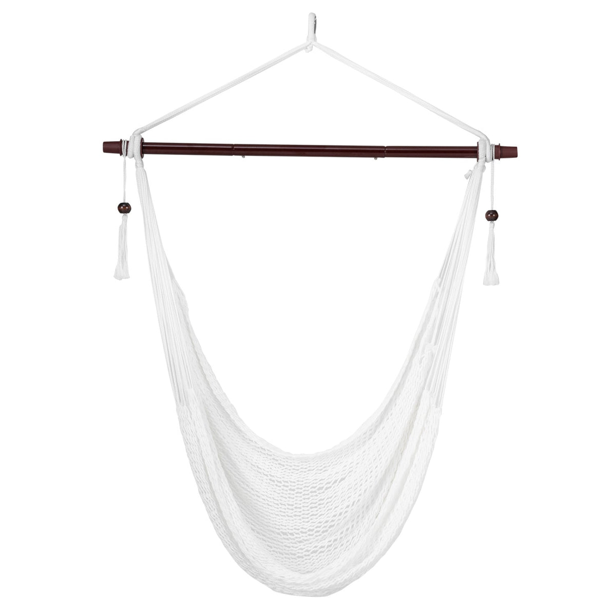 Caribbean Rope Hammock Chair with Metal Spreader Bar
