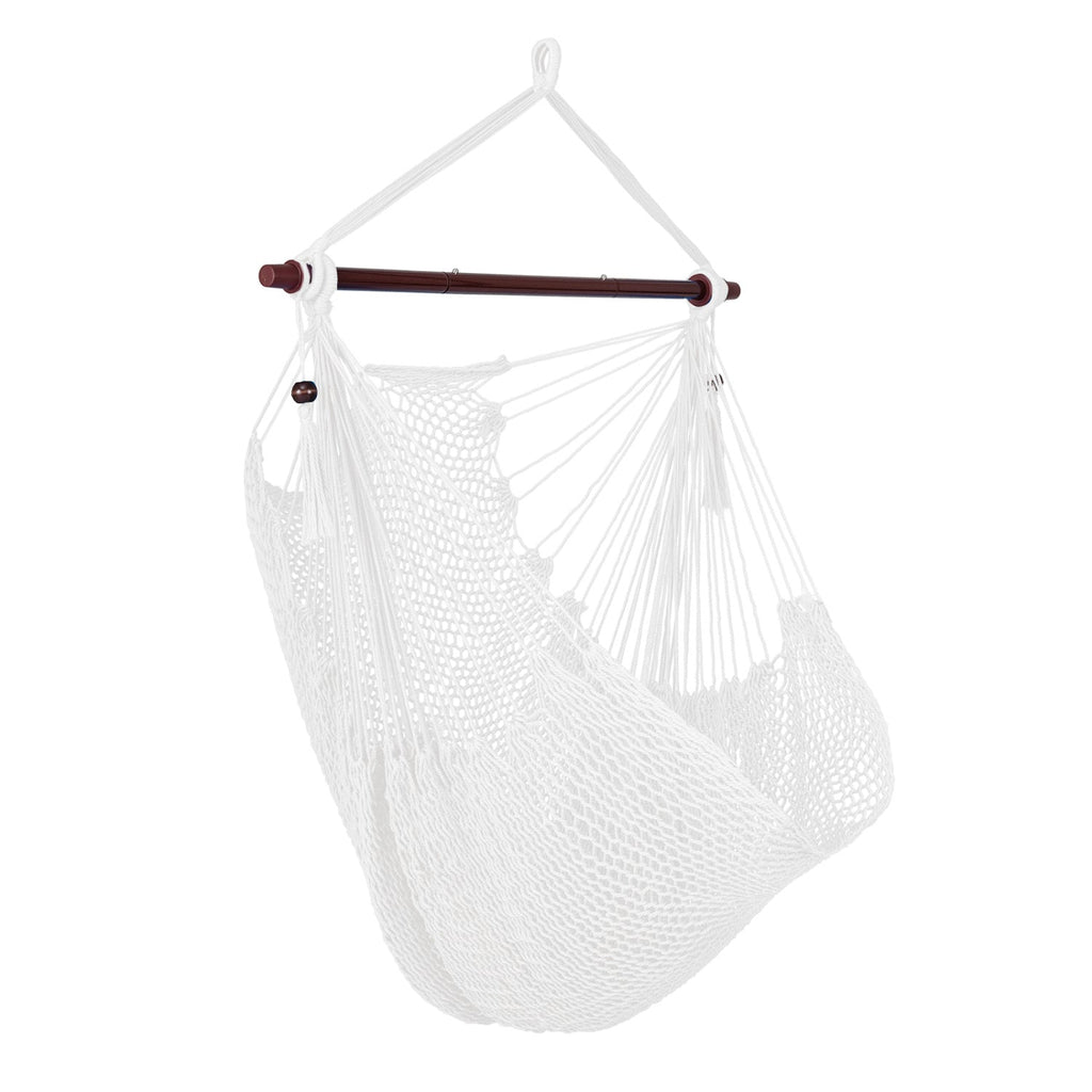 Caribbean Rope Hammock Chair with Metal Spreader Bar