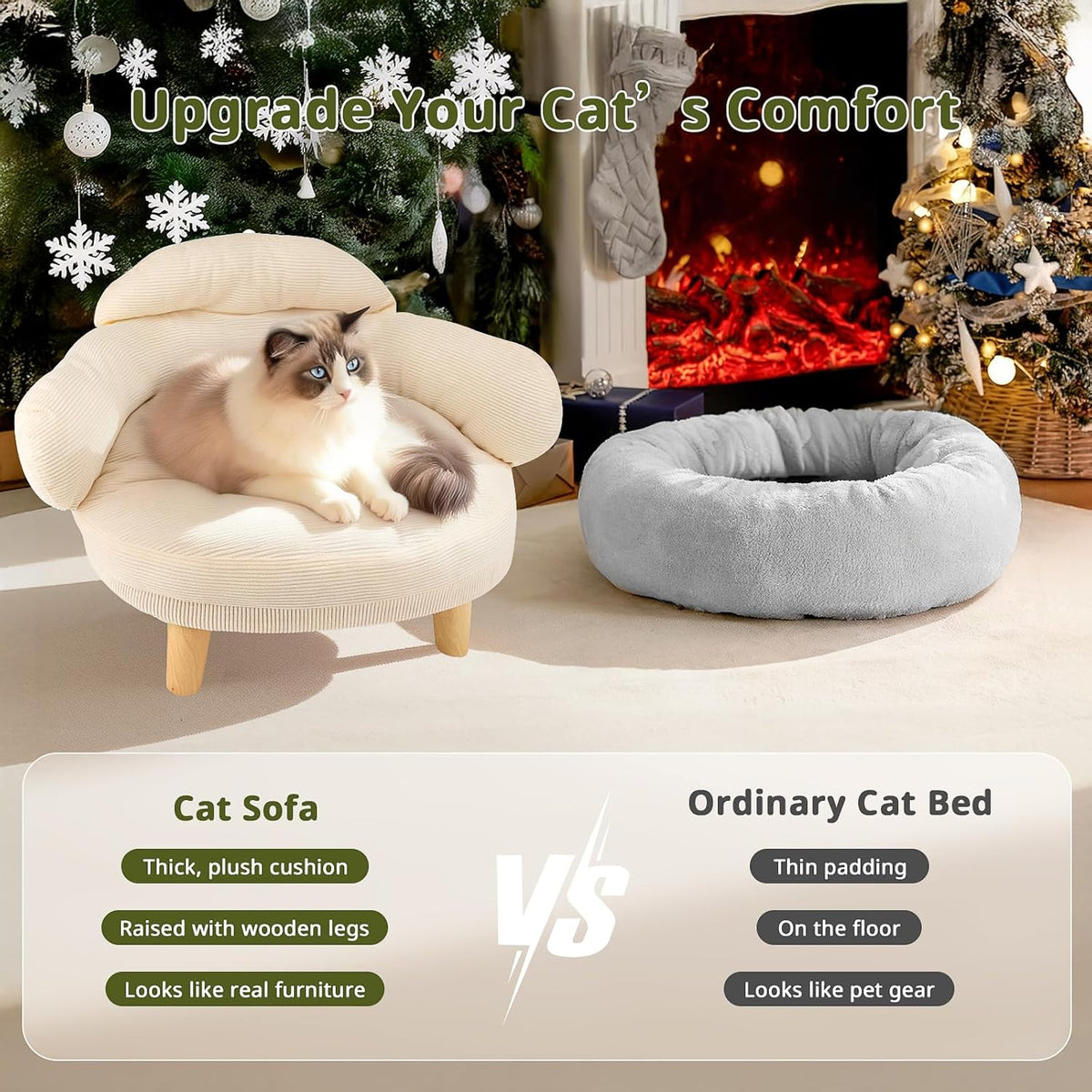 Furniture-Style Pet Sofa Bed