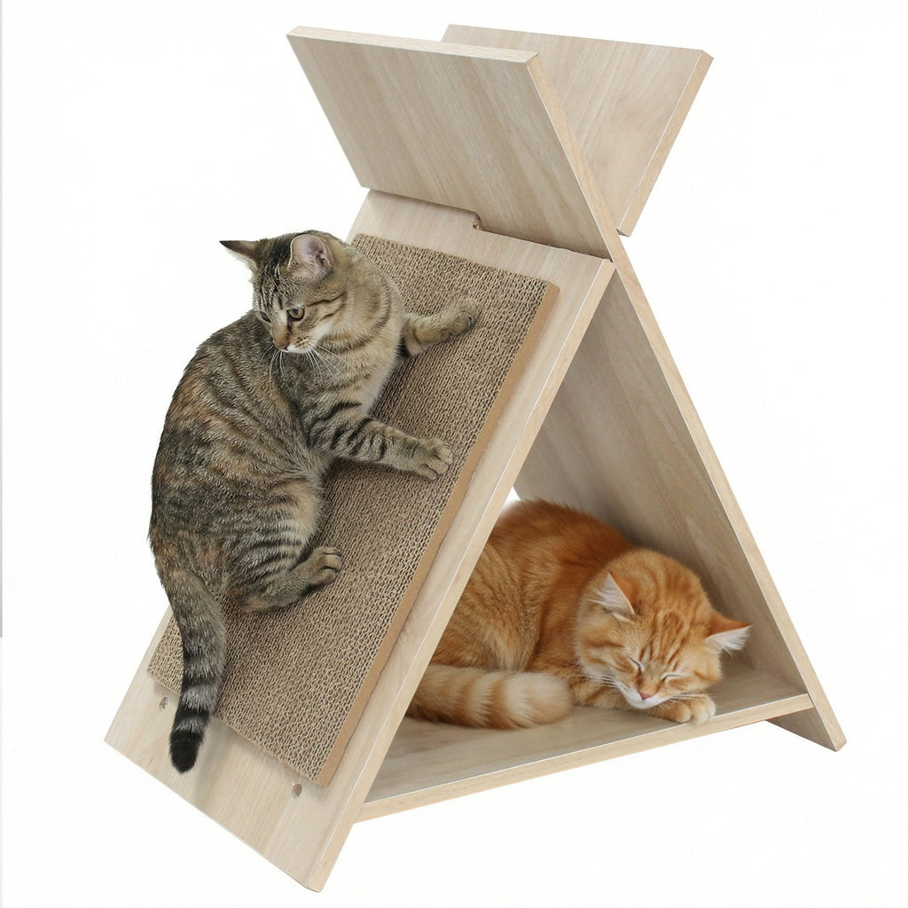 X-Frame Cat Scratcher & Lounge with Cardboard Pad