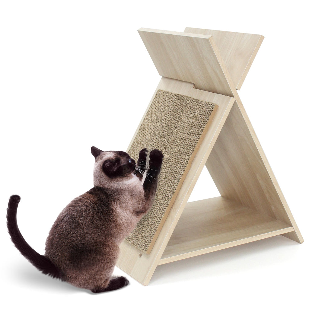 X-Frame Cat Scratcher & Lounge with Cardboard Pad