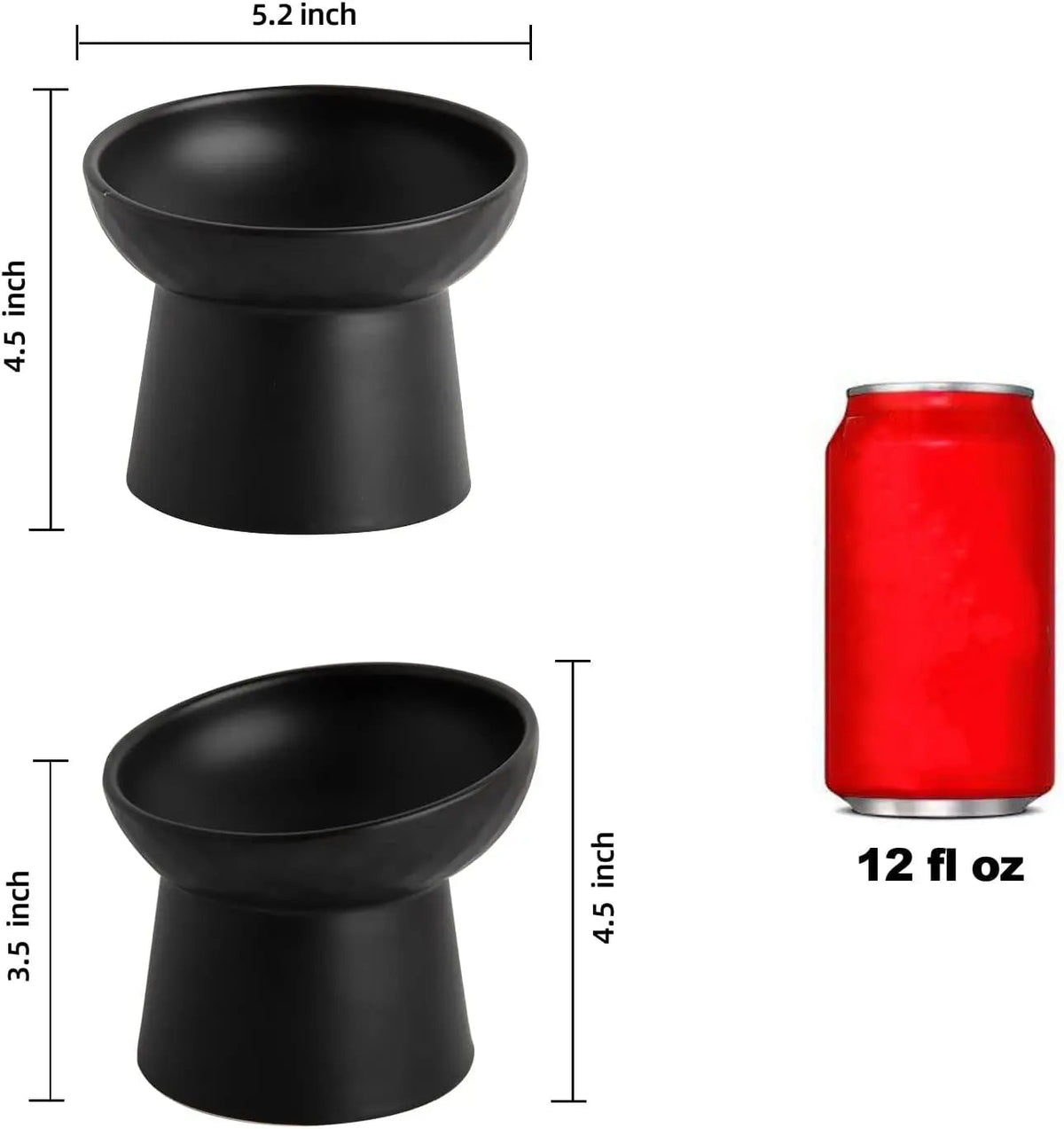 Elevated Tilted Ceramic Pet Bowls