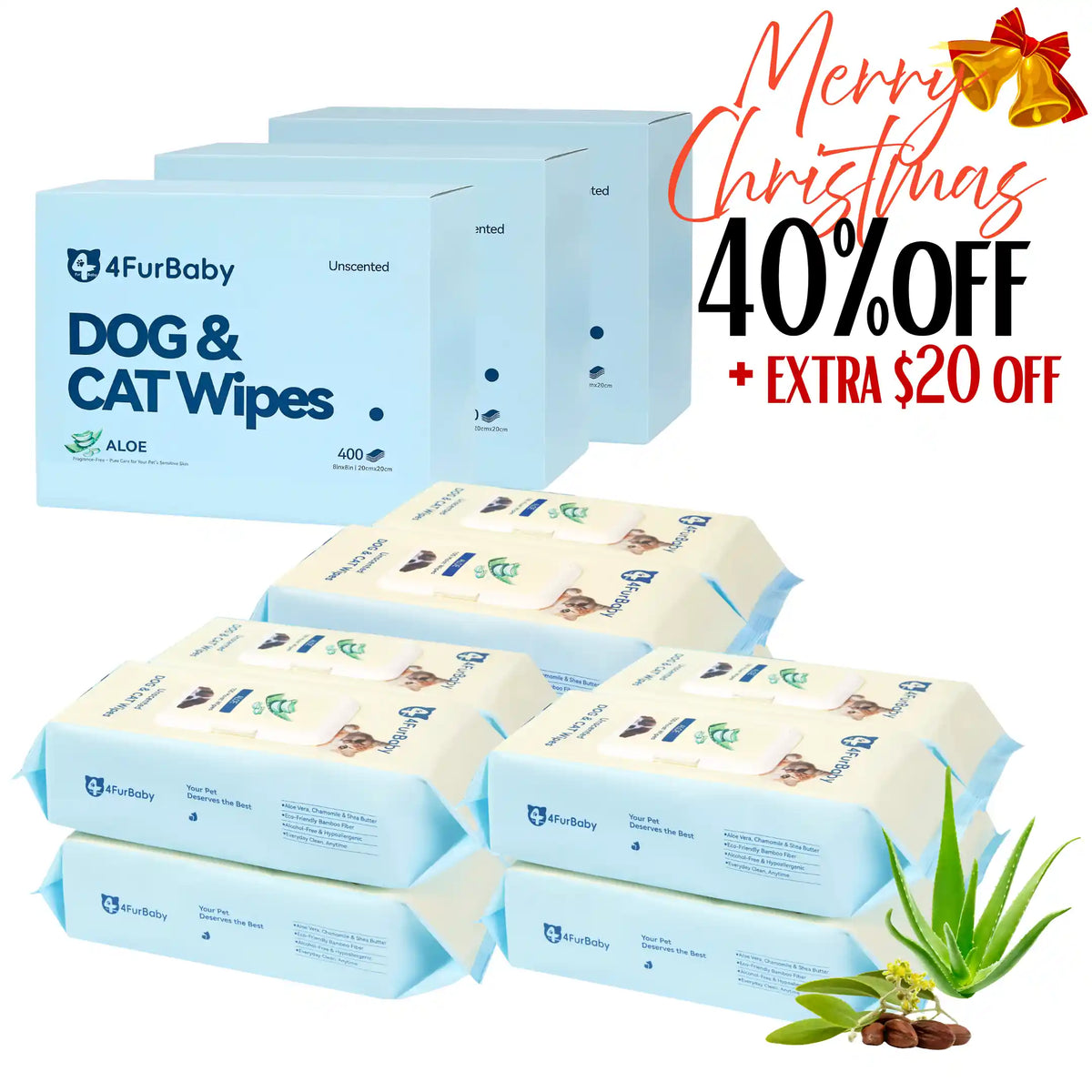 Plant-Based Dog & Cat Grooming Wipes