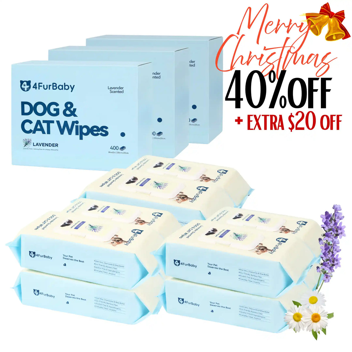 Plant-Based Dog & Cat Grooming Wipes