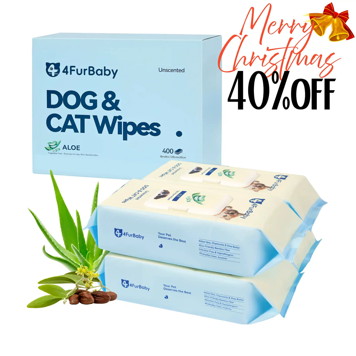 Plant-Based Dog & Cat Grooming Wipes