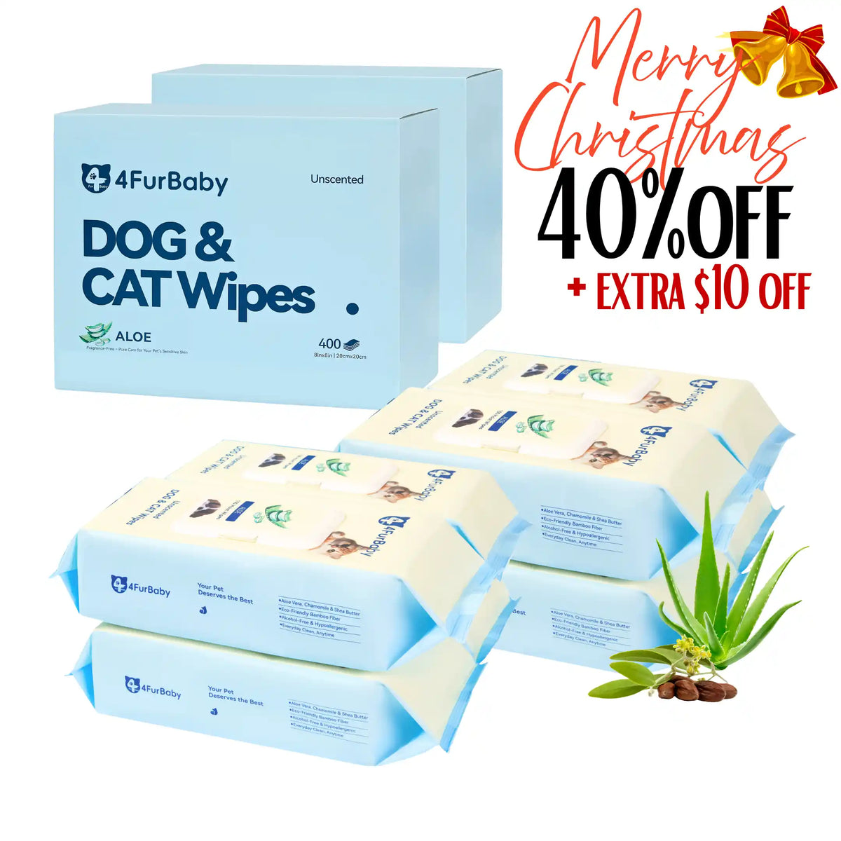 Plant-Based Dog & Cat Grooming Wipes