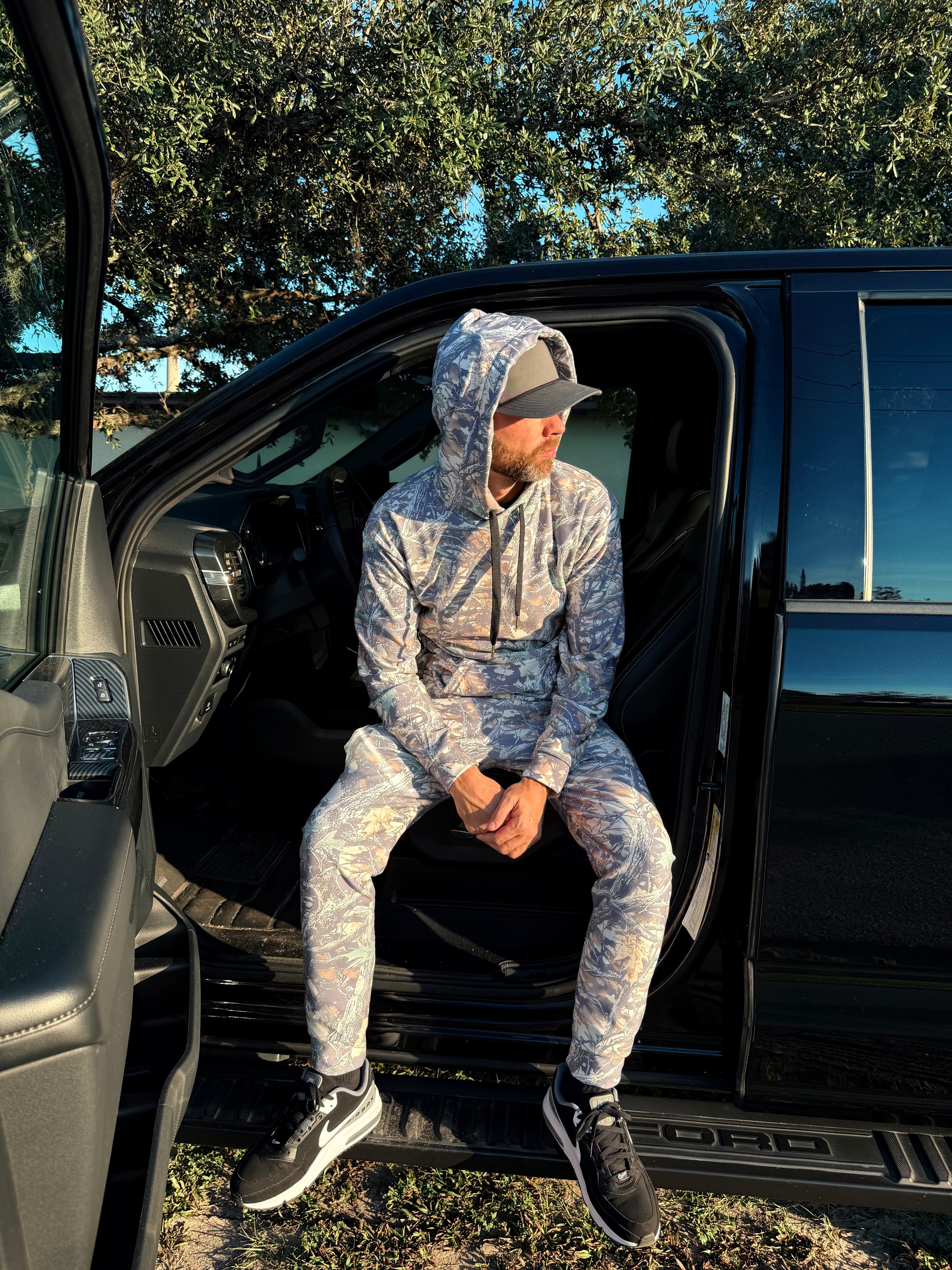Faded Camo Wide String Hoodie – Luckless Outfitters