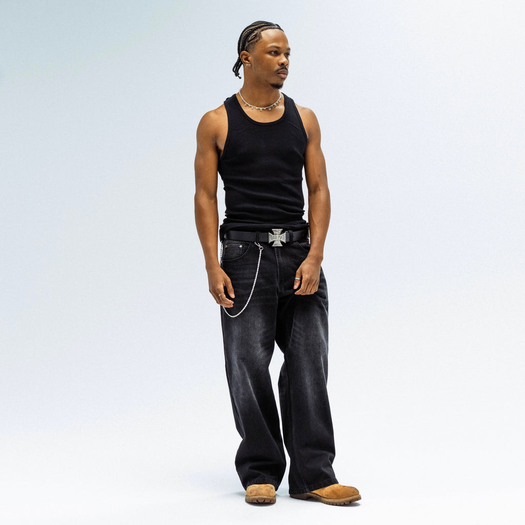Signature Denim – Baggy Black Jeans