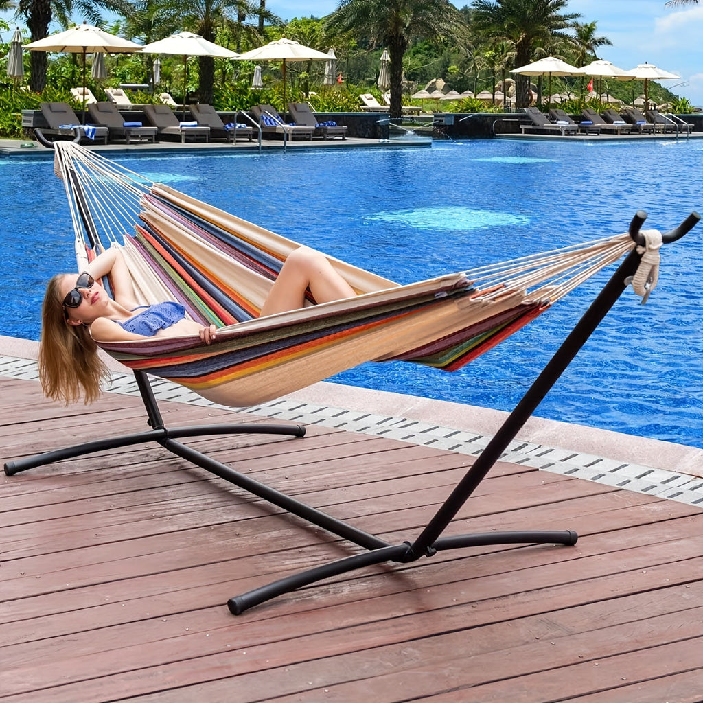 Heavy-Duty Double Hammock with Stand